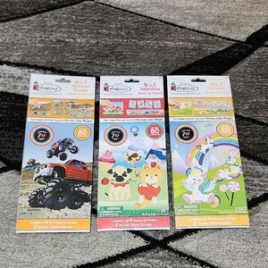 COLORFORMS 4-IN-1 MONSTER TRUCKS- UNICORN & VALENTINE BUILD-A-SCENE BUNDLE